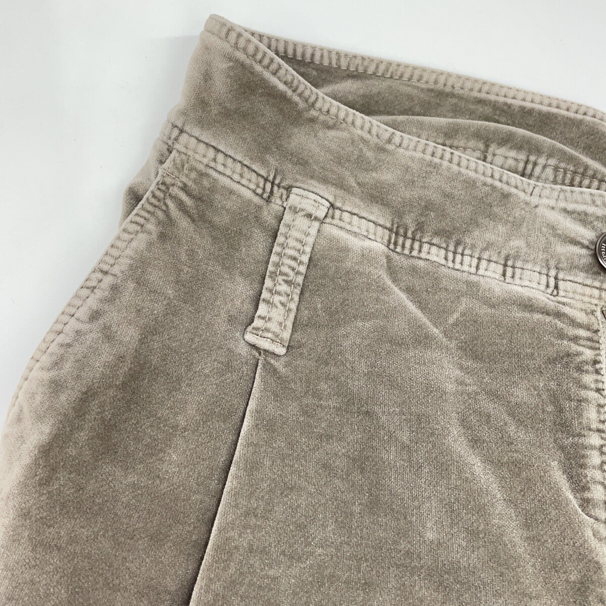 BRUNELLO CUCINELLI MA096P5273 Gray Velour-Touch Pants Bottoms