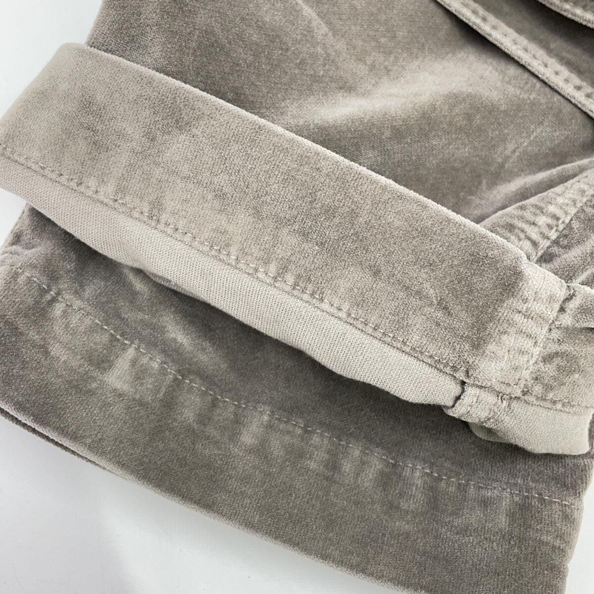 BRUNELLO CUCINELLI MA096P5273 Gray Velour-Touch Pants Bottoms