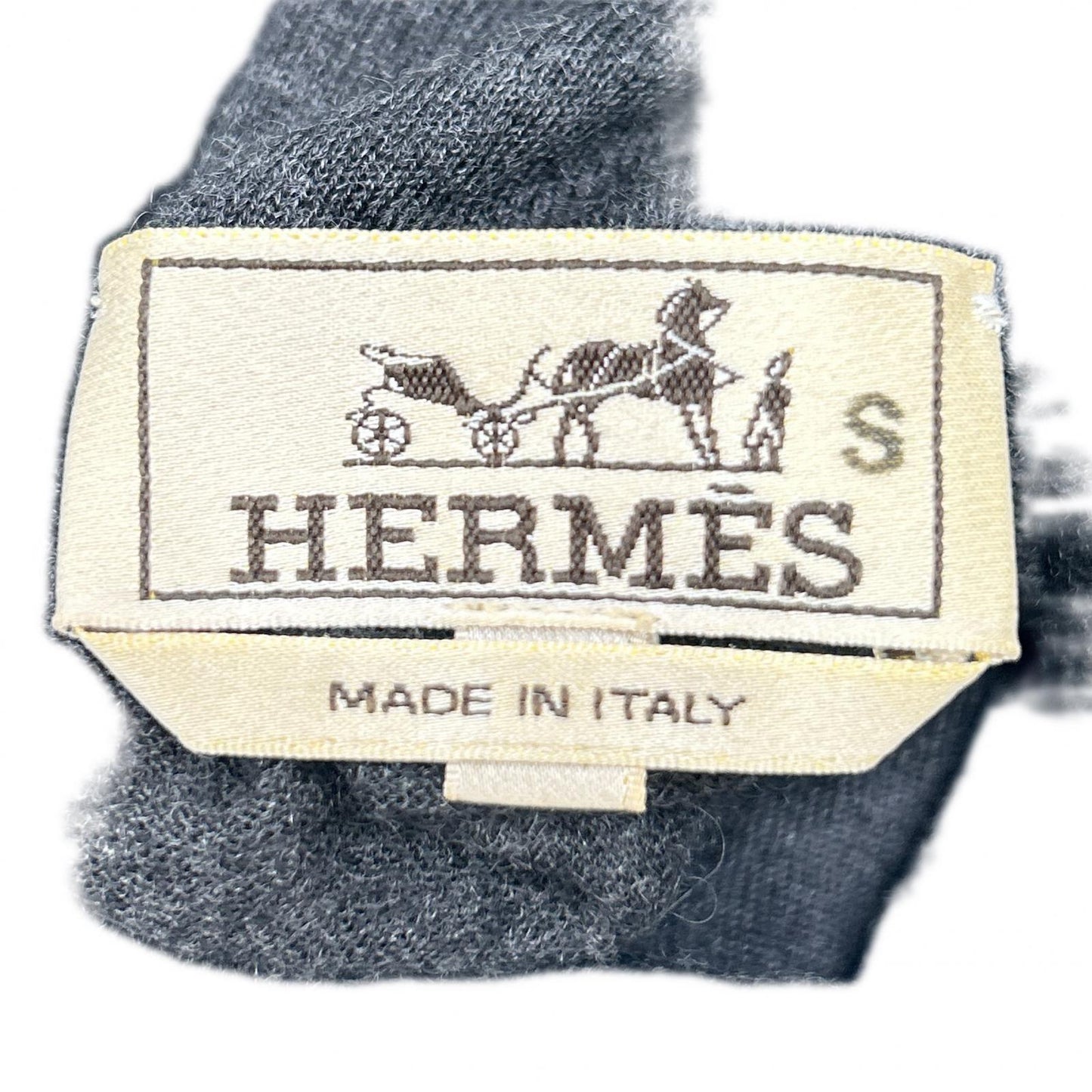 HERMES 爱马仕 炭灰色 100%羊绒 高领毛衣 上衣