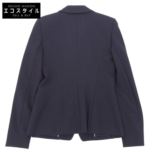 ESCADA エスカーダ 美品 サイドボタン テーラードジャケット レディース ブラック 36 5026970 ジャケット 36