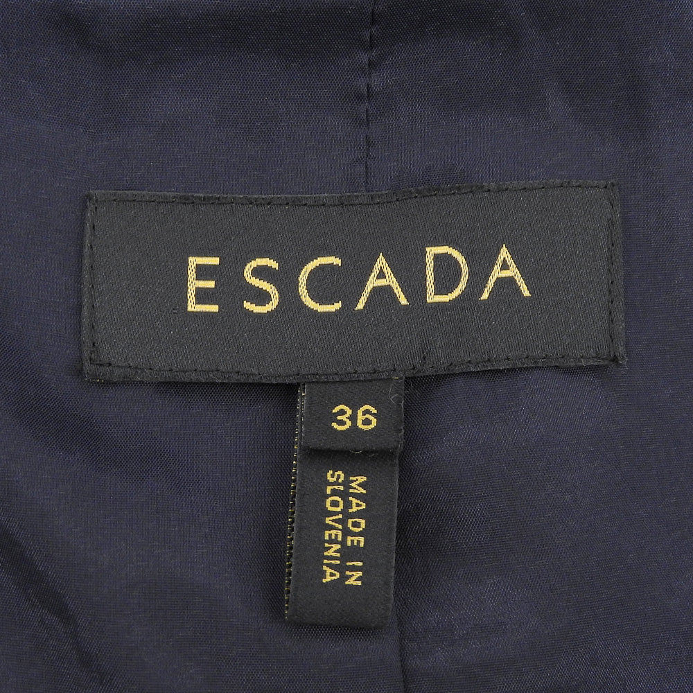 ESCADA エスカーダ 美品 サイドボタン テーラードジャケット レディース ブラック 36 5026970 ジャケット