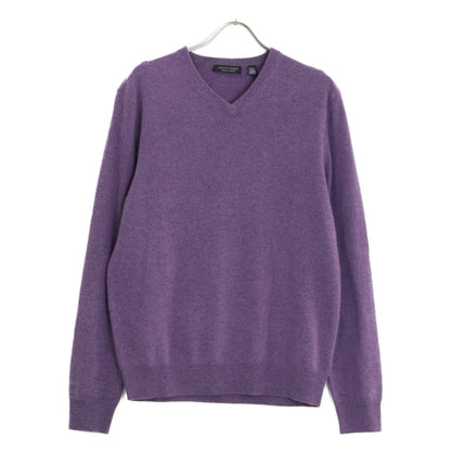 SAKS FIFTH AVENUE サックス フィフス アベニュー ﾊﾟｰﾌﾟﾙ ｶｼﾐﾔ100 Vﾈｯｸ ﾆｯﾄｾｰﾀｰ トップス M