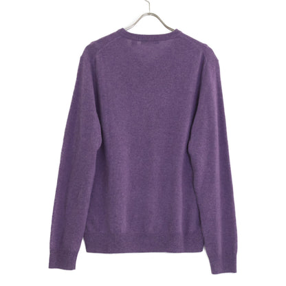 SAKS FIFTH AVENUE サックス フィフス アベニュー パープル カシミヤ100 Vネック ニットセーター トップス