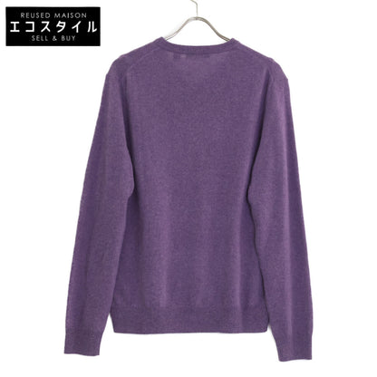 SAKS FIFTH AVENUE サックス フィフス アベニュー ﾊﾟｰﾌﾟﾙ ｶｼﾐﾔ100 Vﾈｯｸ ﾆｯﾄｾｰﾀｰ トップス M