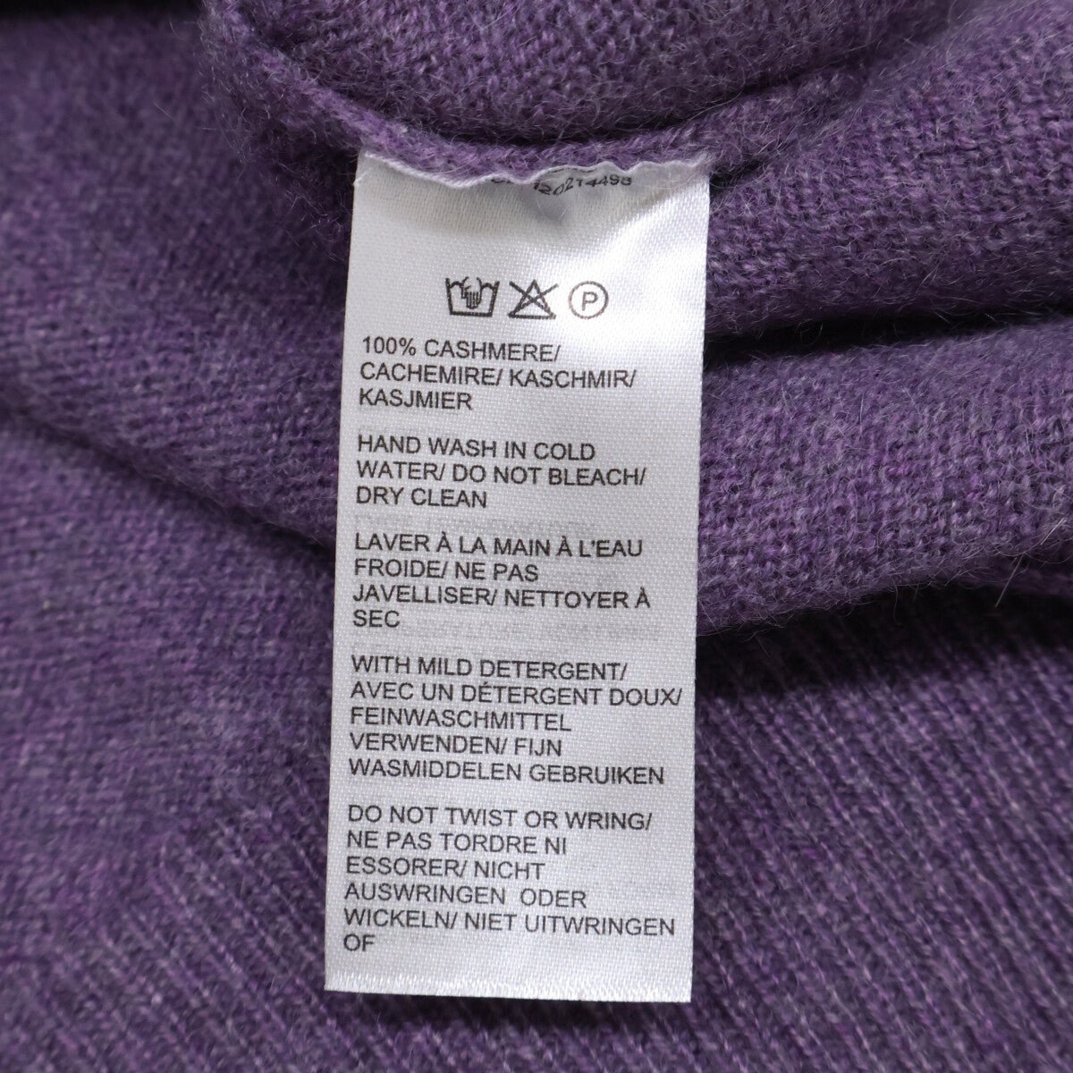 SAKS FIFTH AVENUE サックス フィフス アベニュー パープル カシミヤ100 Vネック ニットセーター トップス