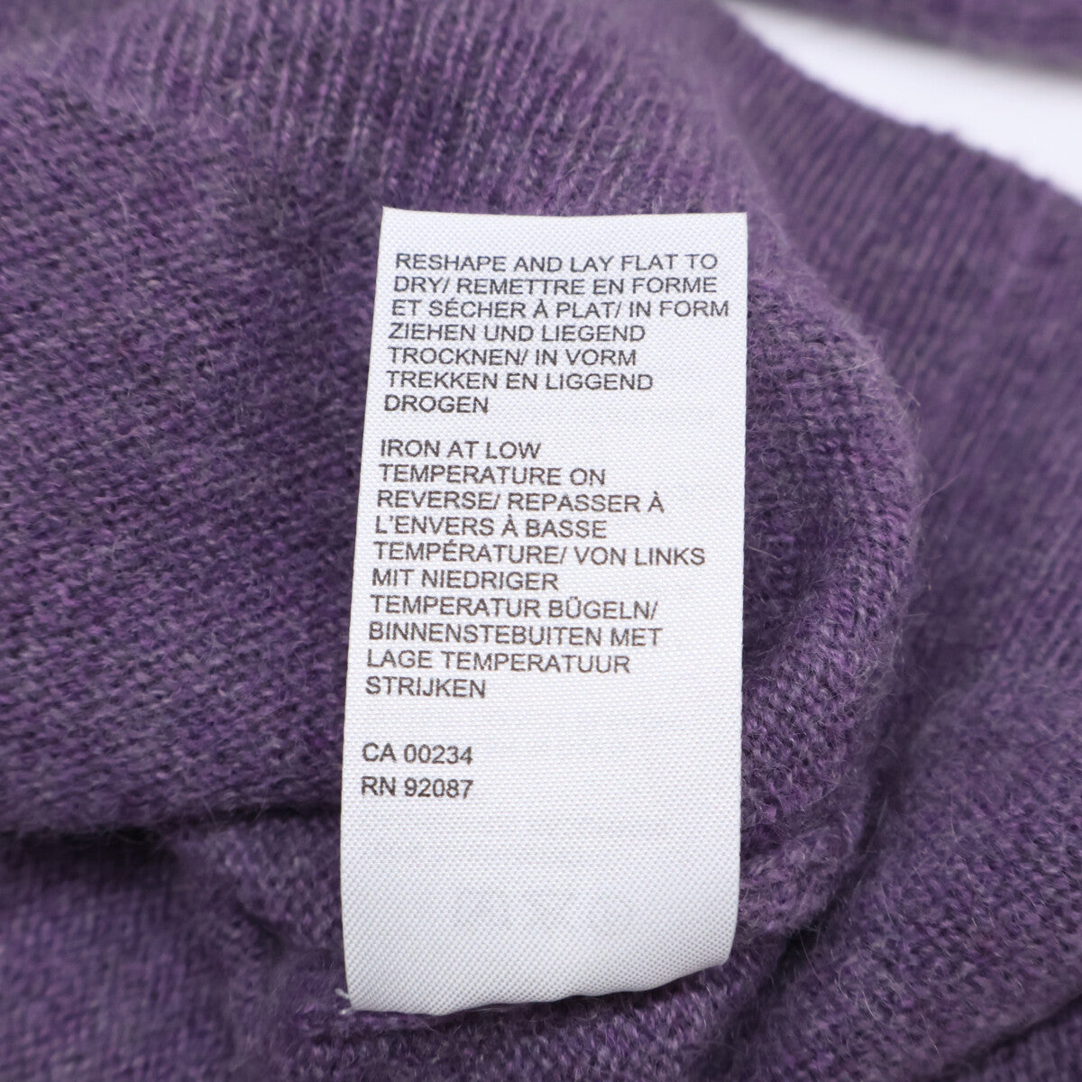 SAKS FIFTH AVENUE サックス フィフス アベニュー ﾊﾟｰﾌﾟﾙ ｶｼﾐﾔ100 Vﾈｯｸ ﾆｯﾄｾｰﾀｰ トップス M