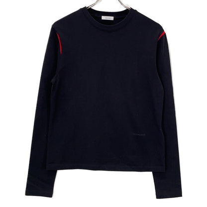 Salvatore Ferragamo サルヴァトーレフェラガモ ブラック 3886090 コットン フロントロゴ ロングスリーブシャツ トップス