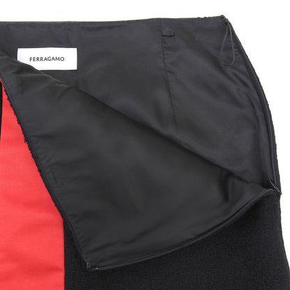 Salvatore Ferragamo 萨尔瓦托雷·菲拉格慕 精品 半身裙 女士 黑色×红色 38 1244001 半身裙