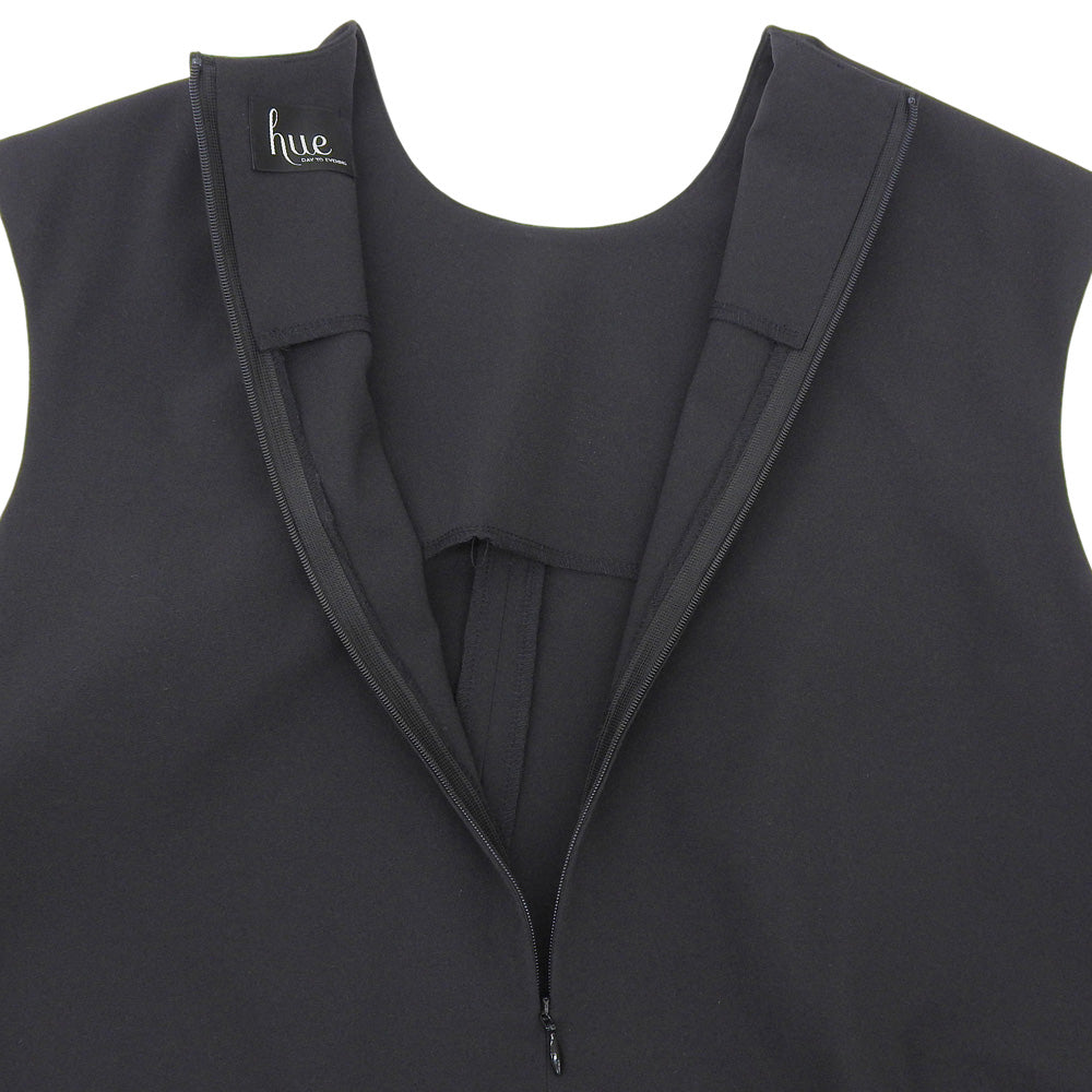 hue DAY TO EVENING Beautiful Sleeveless Flared Dress Women's Black M Dress