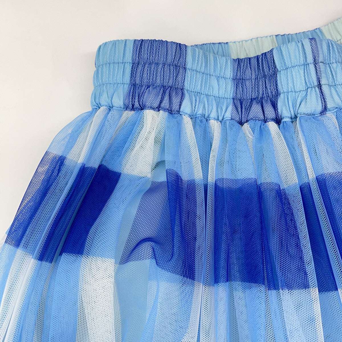 0202550231B Blue Tulle Tiered Skirt Skirt 38 Women's