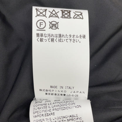 PINKO ピンコ ブラック ビジュー ショート丈 フェイクファー コート ジャケット