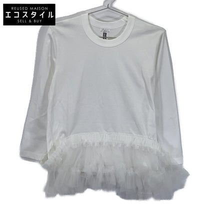 COMME des GARCONS Noir Kei Ninomiya 3O-T001 White Tulle Long Shirt Top