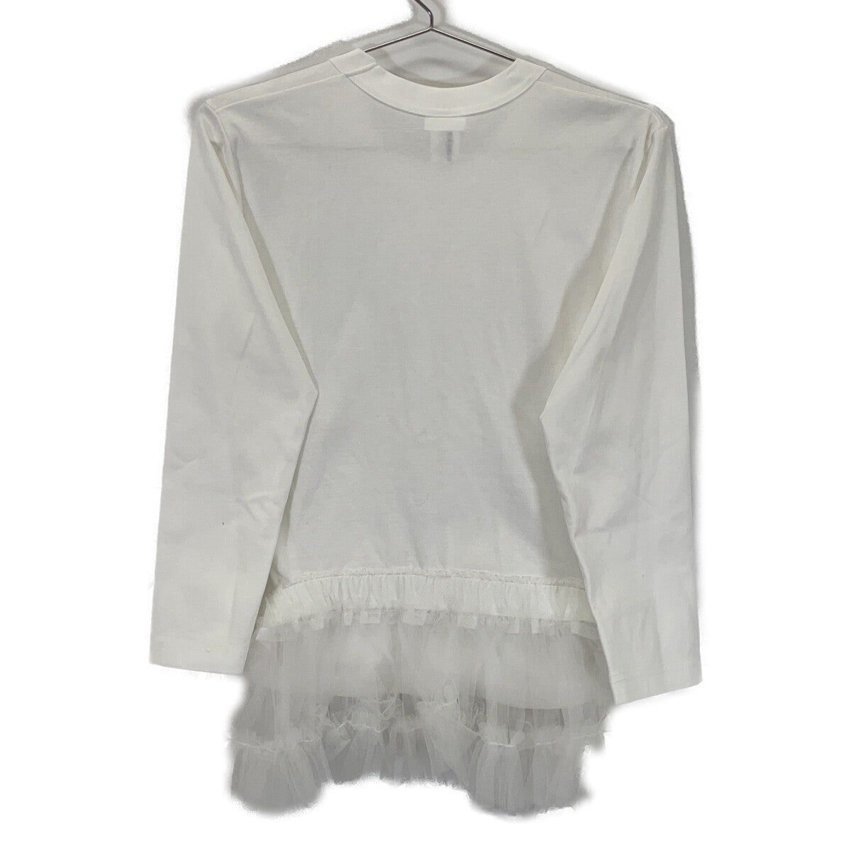 COMME des GARCONS Noir Kei Ninomiya 3O-T001 White Tulle Long Shirt Top
