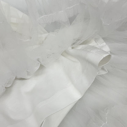 COMME des GARCONS Noir Kei Ninomiya 3O-T001 White Tulle Long Shirt Top