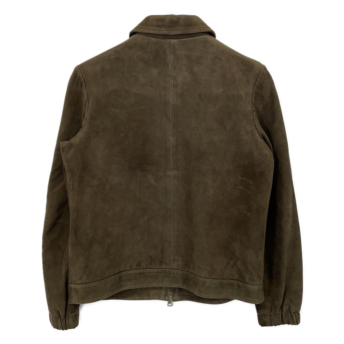 Khaki Brown Suede Jacket Blouson 38 Women's