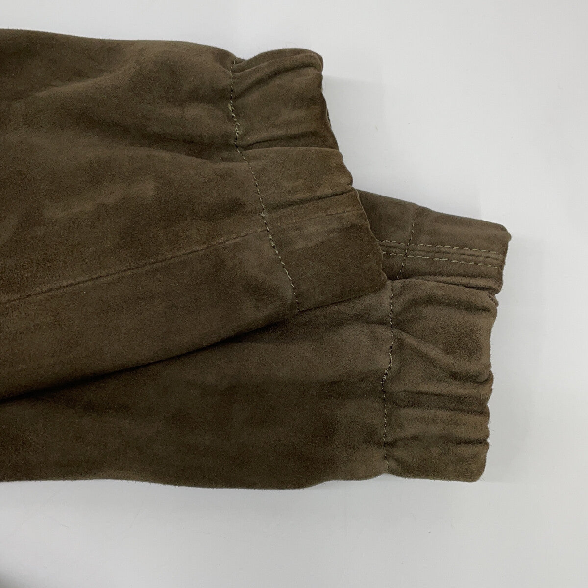 Khaki Brown Suede Jacket Blouson 38 Women's