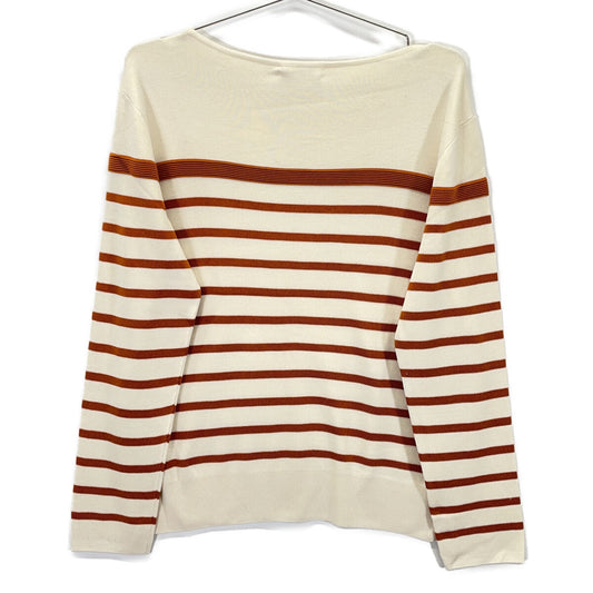 CASIMICO カシミコ CASI-1904 ﾎﾜｲﾄｵﾚﾝｼﾞ ｼﾙｸ ﾎﾞｰﾀﾞｰ ﾆｯﾄﾄｯﾌﾟｽ トップス M