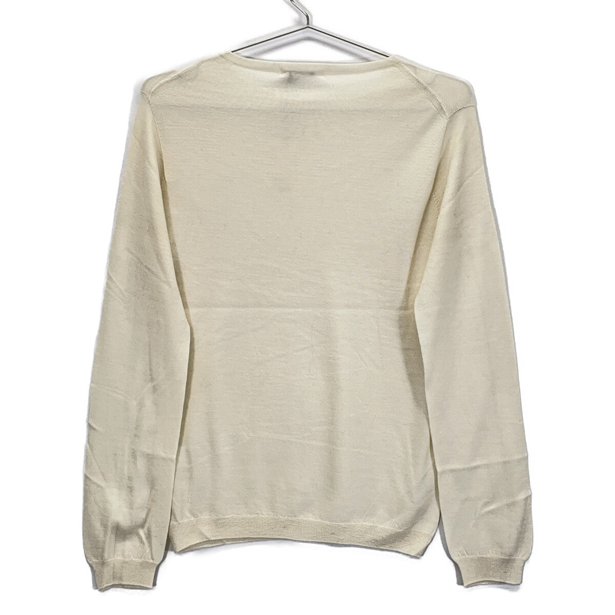 CASIMICO CASI-2043 Ivory Wool Cashmere Whole Garment Knit Top Top 1