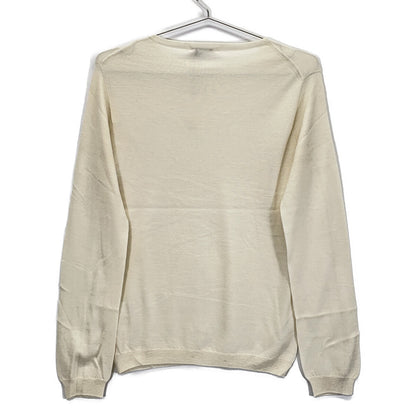 CASIMICO CASI-2043 Ivory Wool Cashmere Whole Garment Knit Top Top 1