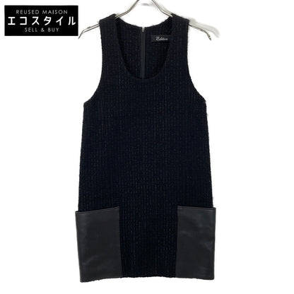 34-06-34-06002 BLACK TWEED GILET DRESS Dresses 36 Women's