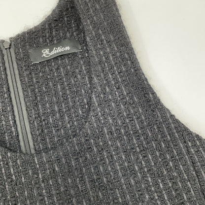 34-06-34-06002 BLACK TWEED GILET DRESS Dresses 36 Women's