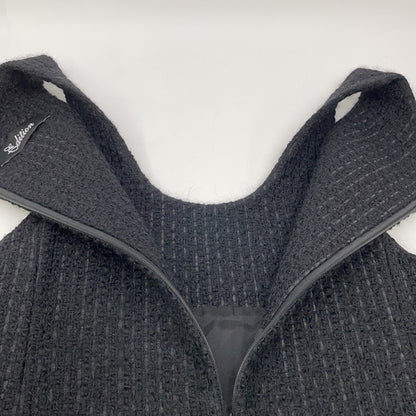34-06-34-06002 BLACK TWEED GILET DRESS Dresses 36 Women's