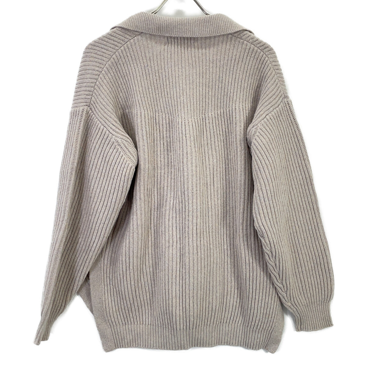 SAYAKADAVIS サヤカデイヴィス LKT215-WC heather gray wool skipper knit polo top