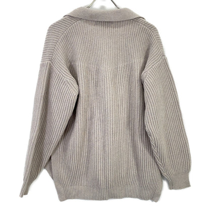 SAYAKADAVIS サヤカデイヴィス LKT215-WC heather gray wool skipper knit polo top