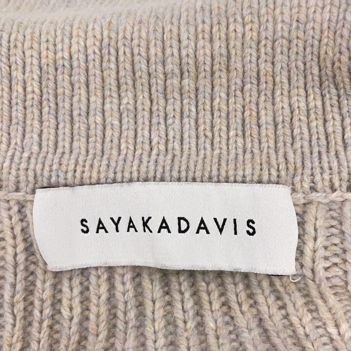 SAYAKADAVIS サヤカデイヴィス LKT215-WC heather gray wool skipper knit polo top