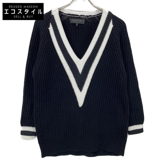 rag&bone ラグアンドボーン W242667KC ﾌﾞﾗｯｸ ﾁﾙﾃﾞﾝ Talia Vﾈｯｸｾｰﾀｰ トップス XS