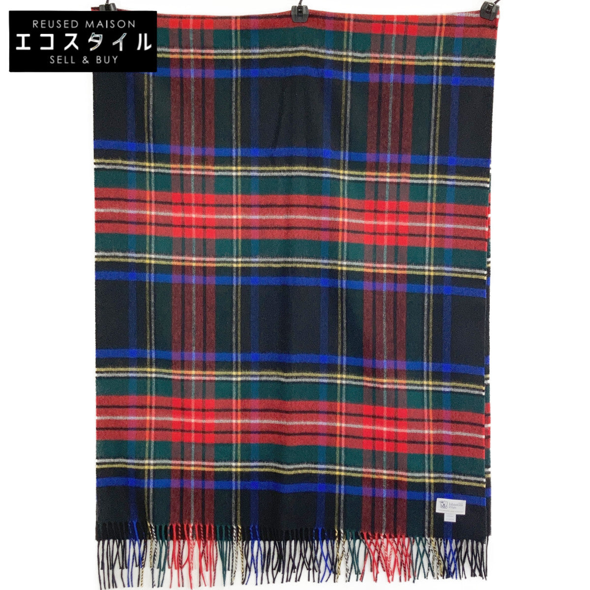 美品 羊绒100% 经典格纹 围巾 披肩 女士
