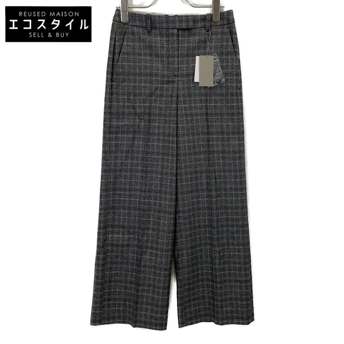 theory luxe セオリーリュクス 03-5306425 グレー Roux Plaid Zaro Pant チェックパンツ ボトムス