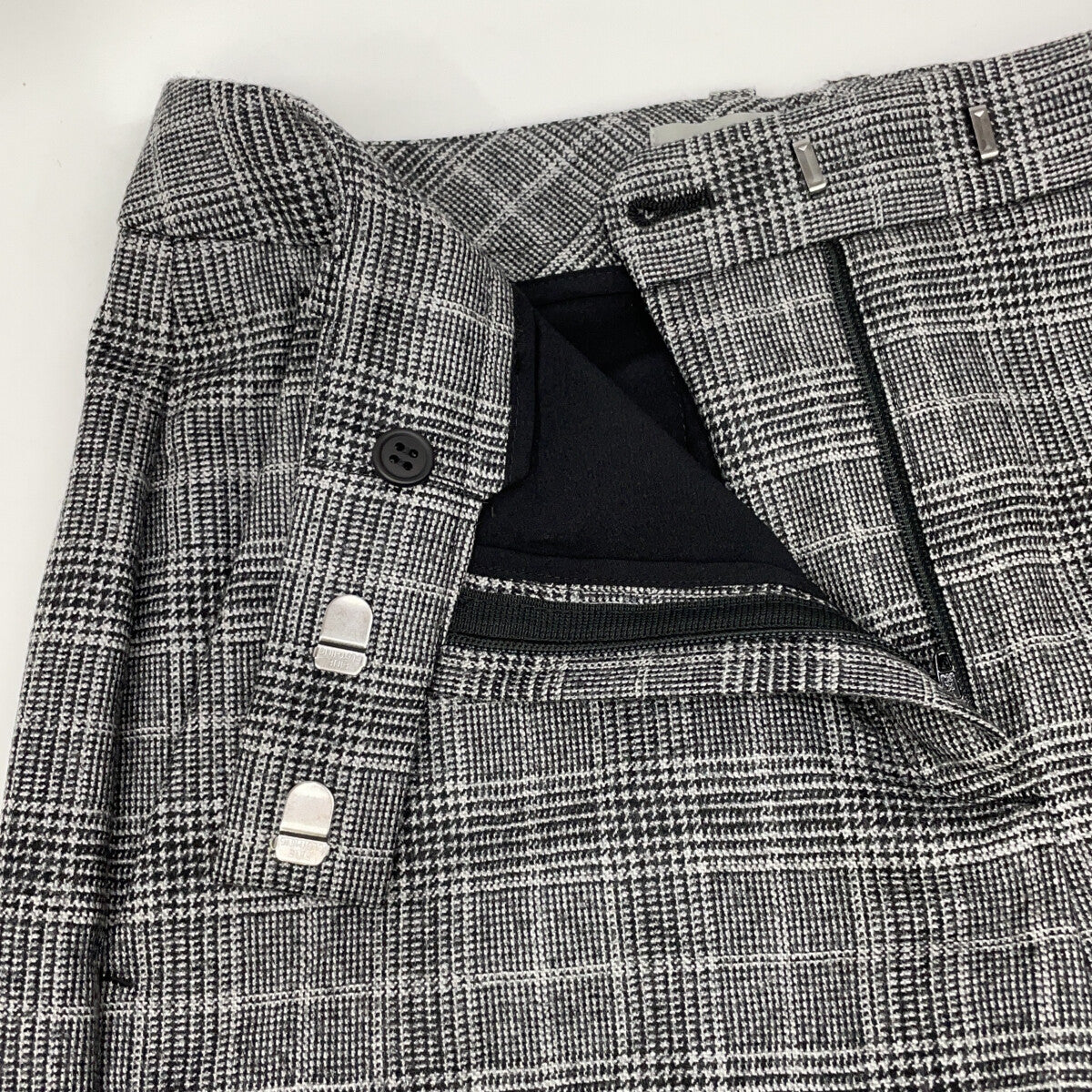 theory luxe 03-5306425 Grey Roux Plaid Zaro Pants