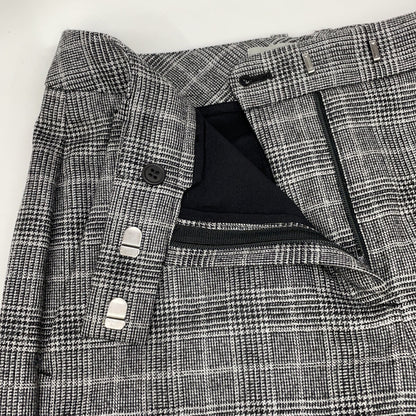 theory luxe 03-5306425 Grey Roux Plaid Zaro Pants