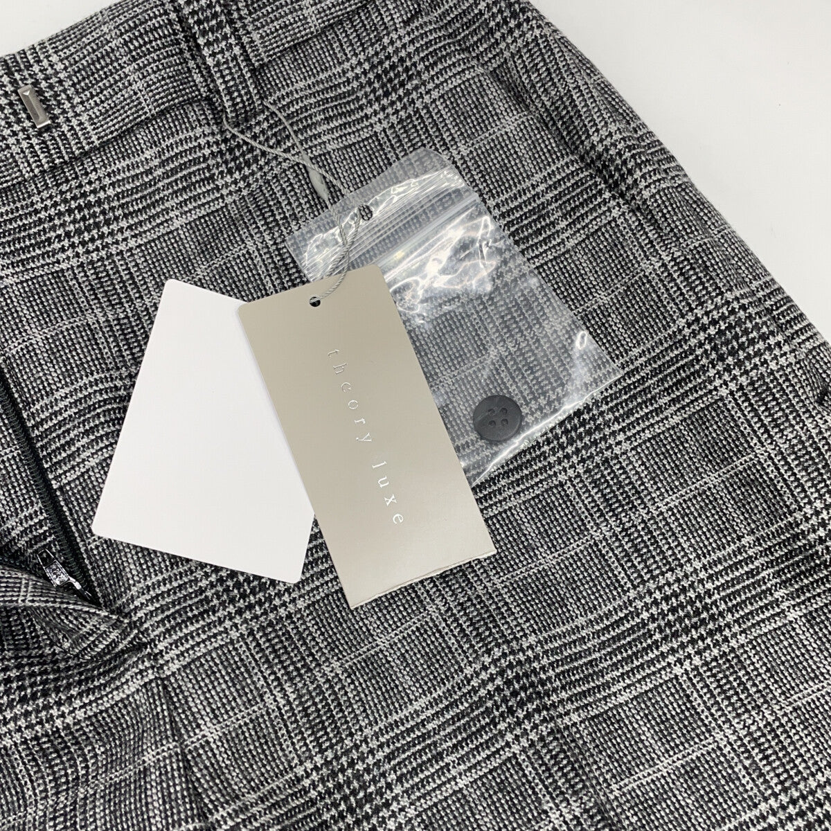 theory luxe 03-5306425 Grey Roux Plaid Zaro Pants