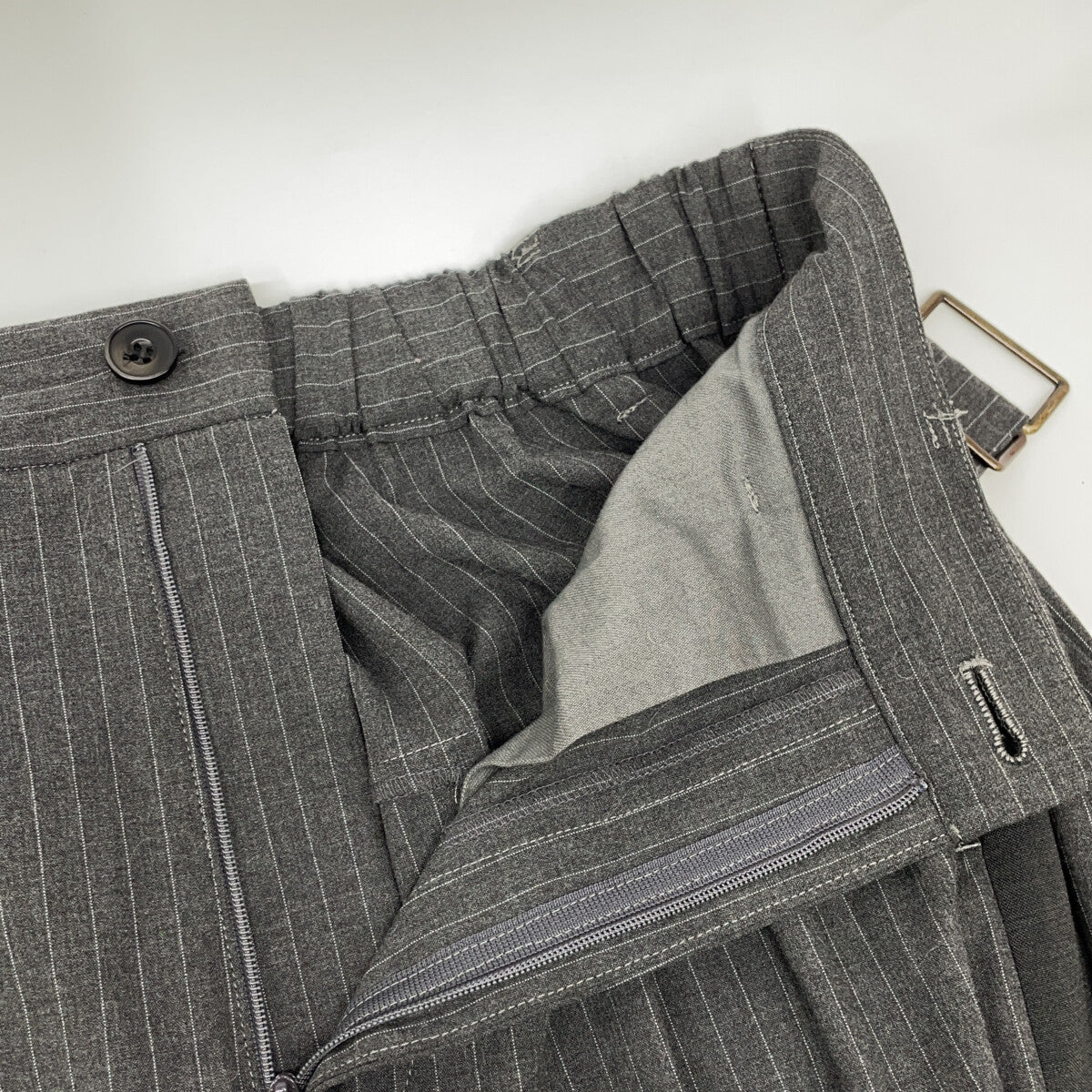 journal standard luxe ジャーナルスタンダード ラックス 25AW グレー ストライプ【Ginny's】 PT ボトムス