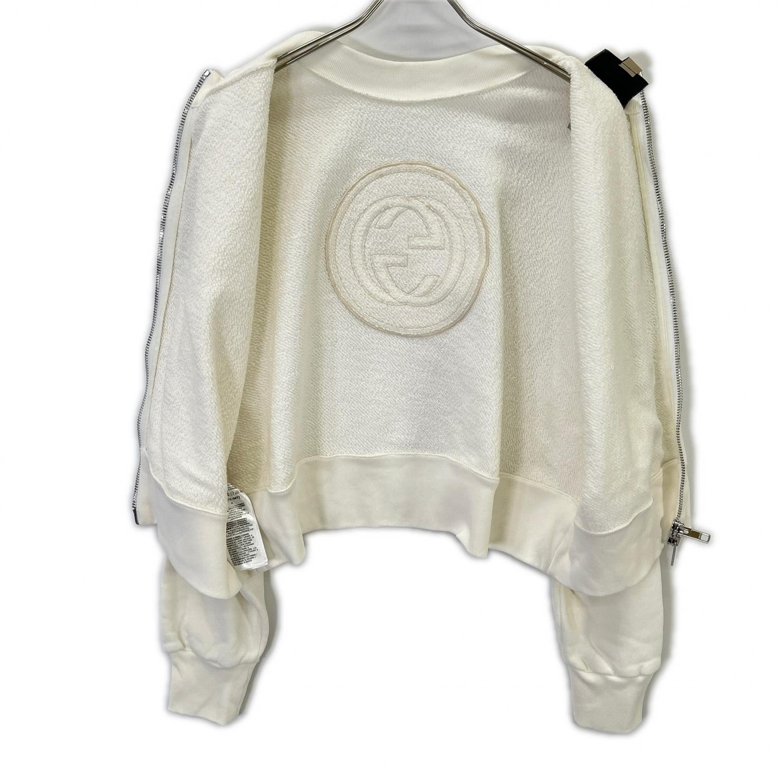 GUCCI グッチ 756869 ホワイト インターロッキングG パーカー トップス