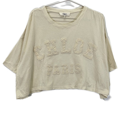 CHLOE 25SS Logo Patch Boxy Fit T-shirt Top