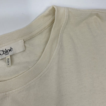 CHLOE 25SS Logo Patch Boxy Fit T-shirt Top