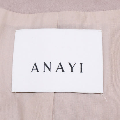 ANAYI 阿奈依 10252717110 25AW 米色羊绒混纺连帽大衣 外套 36