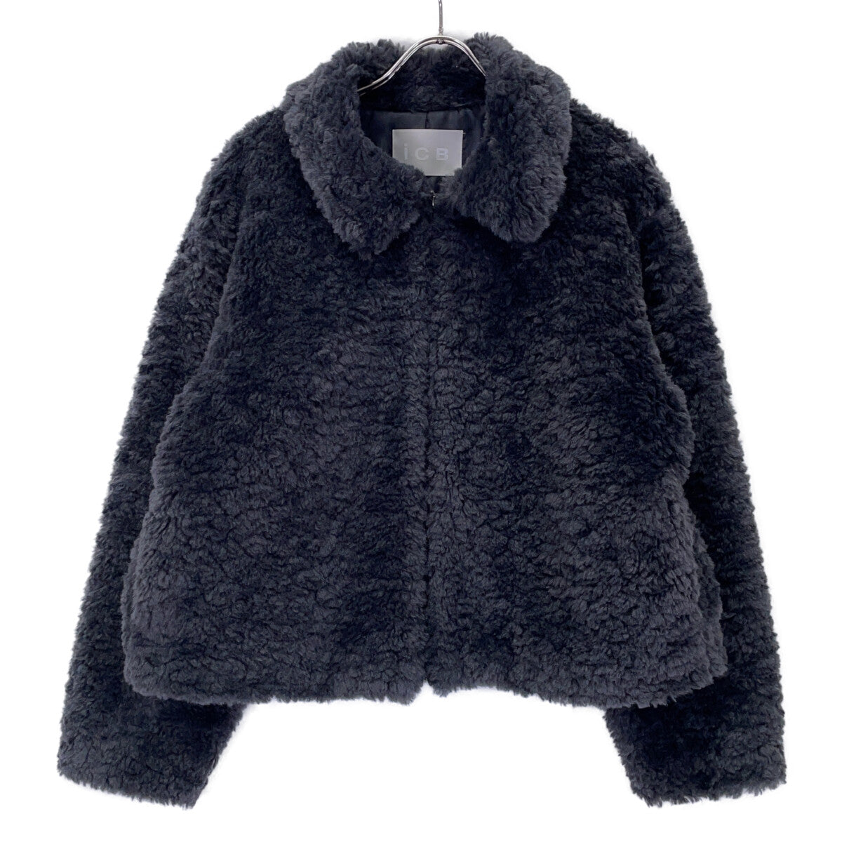 Gray CMCMCW0503 Faux Boa Blouson Jacket 44 Ladies