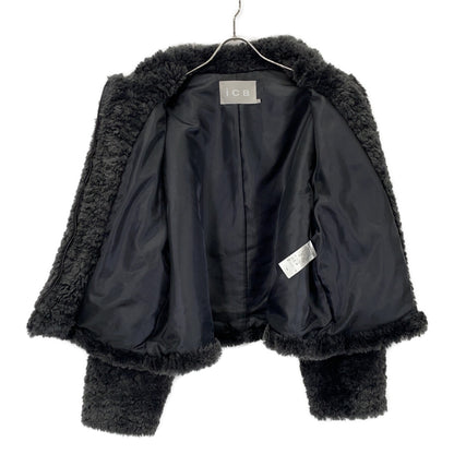 Gray CMCMCW0503 Faux Boa Blouson Jacket 44 Ladies