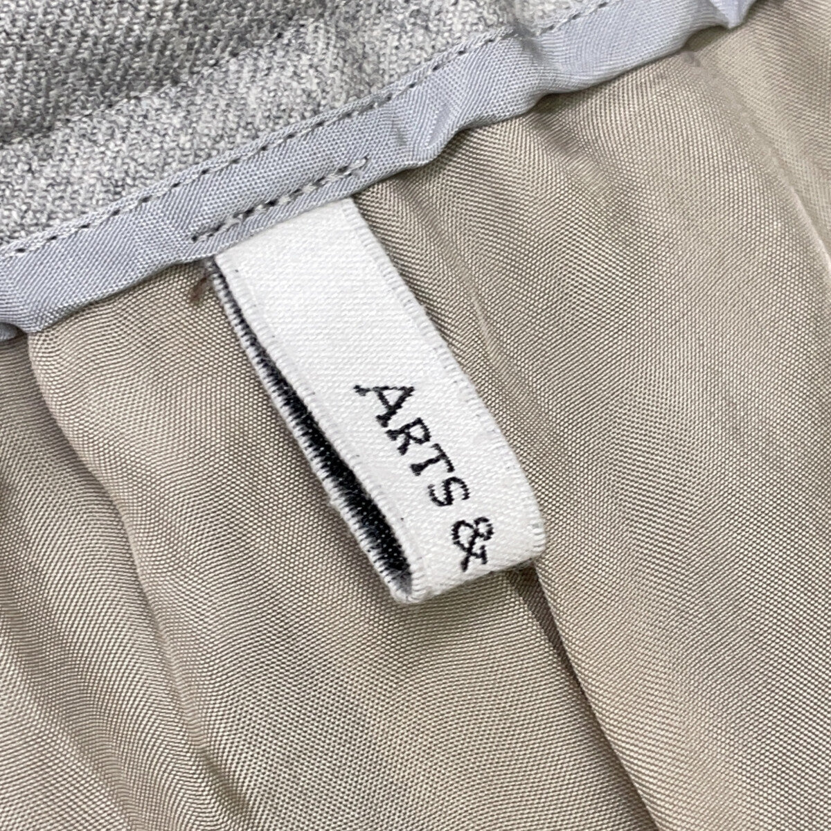 ARTS&SCIENCE 0233-L3013-3074 Light Gray Wool Easy Pants Bottoms