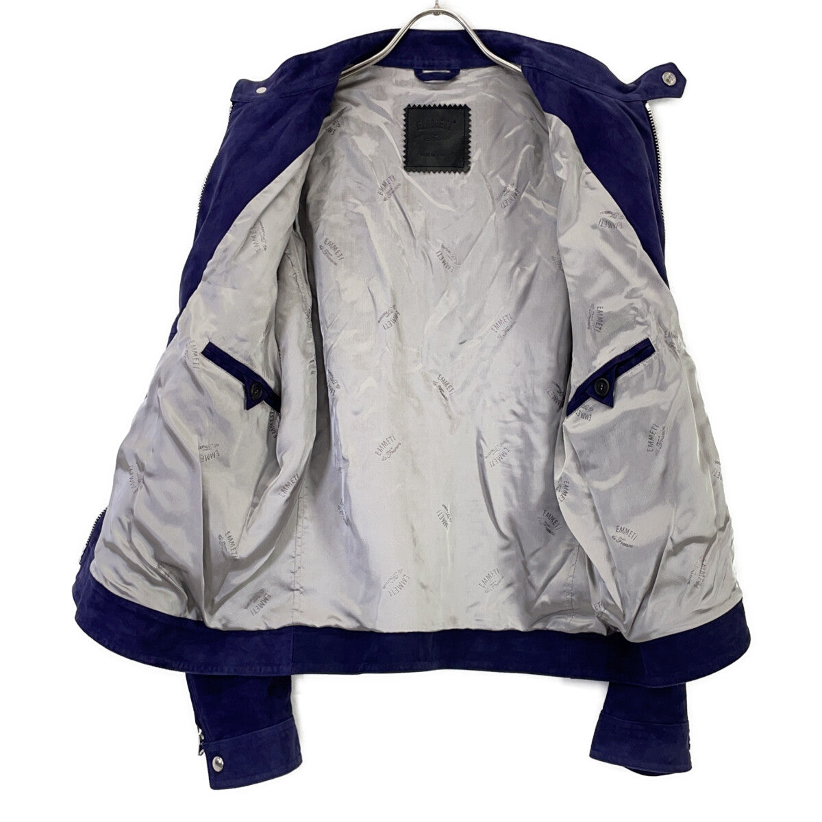 EMMETI エンメティー Purple-Toned Goat Suede MASSIMO Single Riders Jacket Jacket