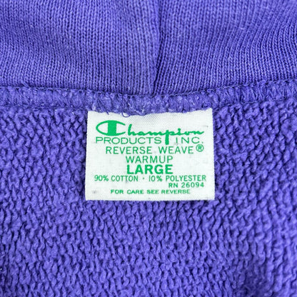 Champion チャンピオン パープル 緑単タグ 70s復刻 ダメージ加工 スウェットフーディ トップス