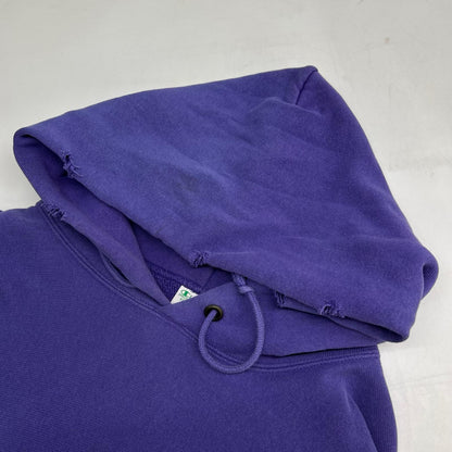 Champion チャンピオン パープル 緑単タグ 70s復刻 ダメージ加工 スウェットフーディ トップス