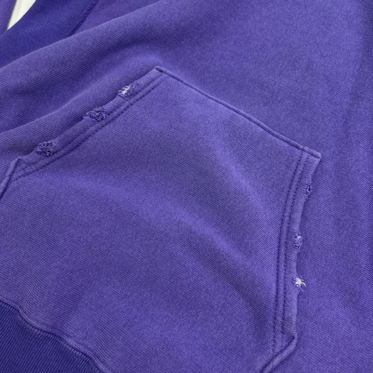 Champion チャンピオン パープル 緑単タグ 70s復刻 ダメージ加工 スウェットフーディ トップス