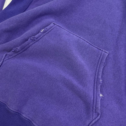 Champion チャンピオン パープル 緑単タグ 70s復刻 ダメージ加工 スウェットフーディ トップス