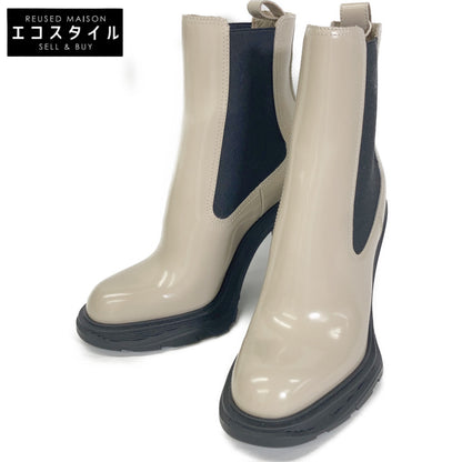 Alexander McQueen 亚历山大·麦昆 【新品同款】21年款 678530 漆皮高跟切尔西靴 鞋子