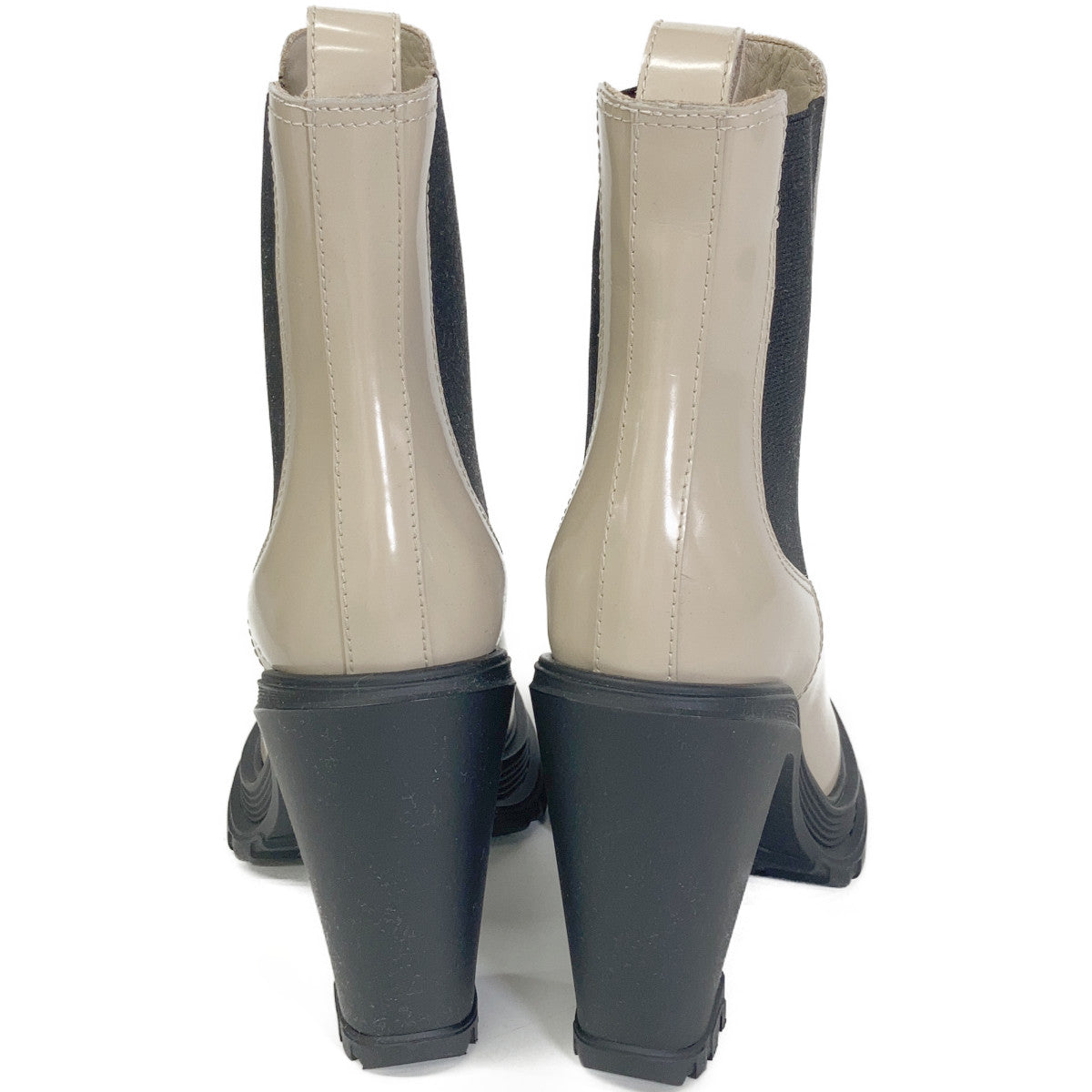 Alexander McQueen 亚历山大·麦昆 【新品同款】21年款 678530 漆皮高跟切尔西靴 鞋子